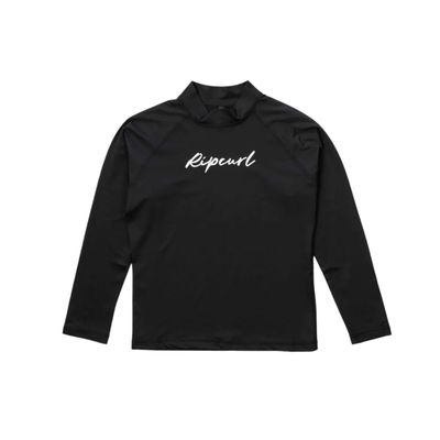 RipCurl SCRIPT RASH Kids Longsleeve Rashguard