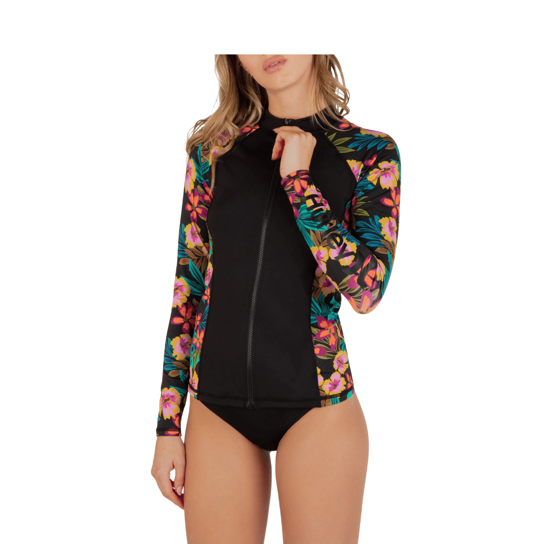 Hurley FIJI FANTASY Zip Longsleeve Rashguard