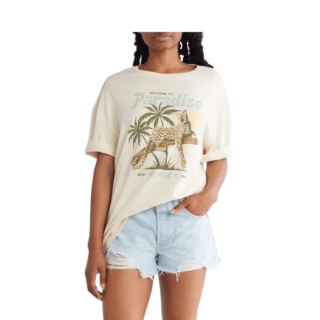 Hurley WELCOME TO PARAD BOYFRIEND Women&#39;s T-Shirt