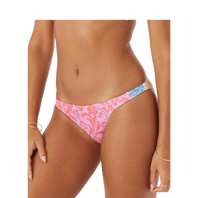 Roxy TAPESTRY PATCHWORK SIDE TAB Cheeky Bikini Bottom