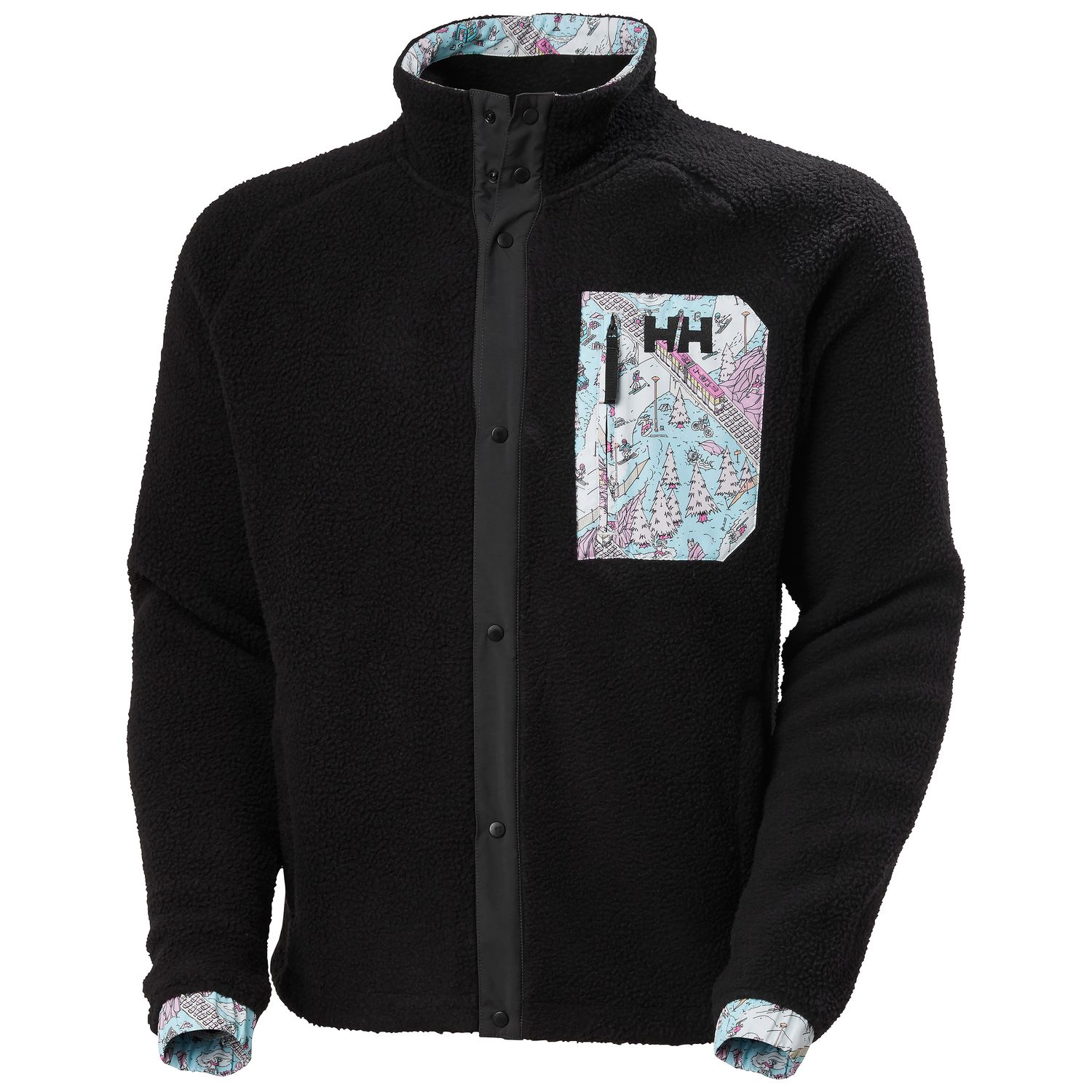 HH men&#39;s jacket PANORAMA PILE SNAP