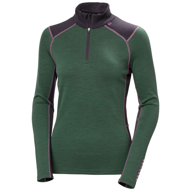 HH Women's LIFA MERINO MIDWEIGHT 1/2 Zip Base Layer