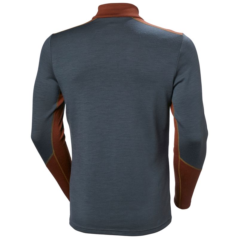 HH Men's Long Sleeve Base Layer LIFA MERINO MIDWEIGHT 1/2 ZIP