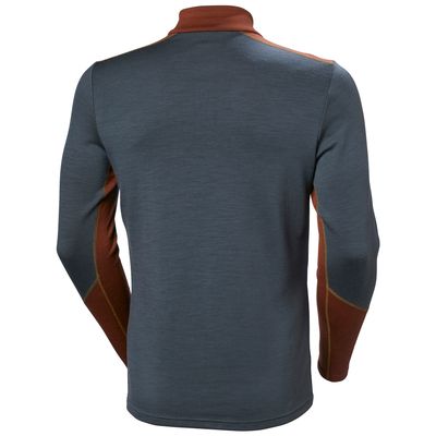 HH Men's Long Sleeve Base Layer LIFA MERINO MIDWEIGHT 1/2 ZIP