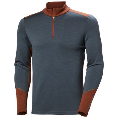 HH Men&#39;s Long Sleeve Base Layer LIFA MERINO MIDWEIGHT 1/2 ZIP