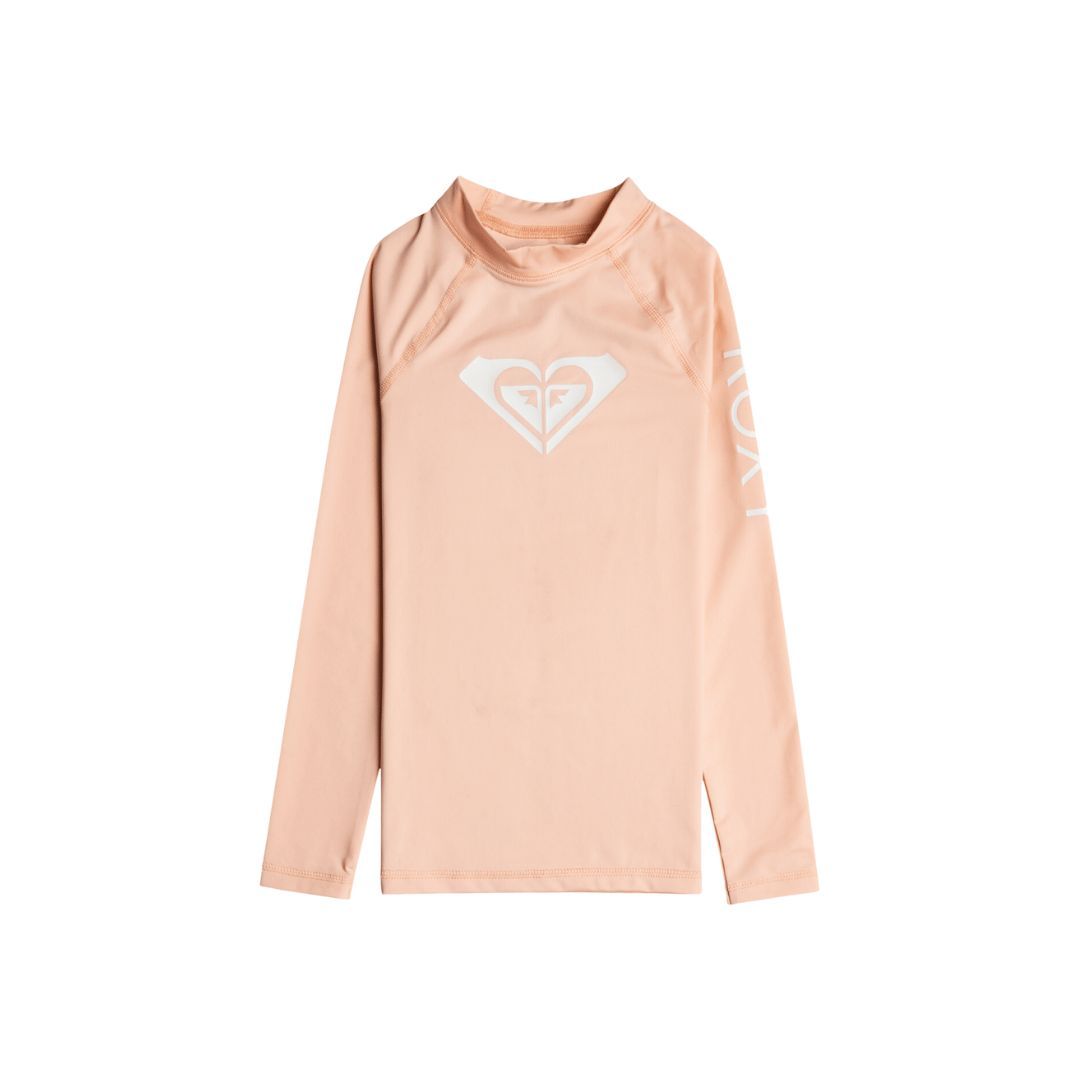 Roxy WHOLE HEARTED junior Longsleeves Rashguard, Color: Peche Tropicale, Size: XS/7