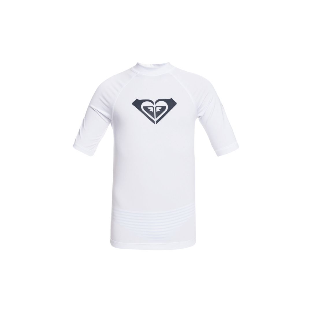 Roxy WHOLE HEARTED Junior Rashguard UPF 50, Color: Blanc Éclatant, Size: XS/7