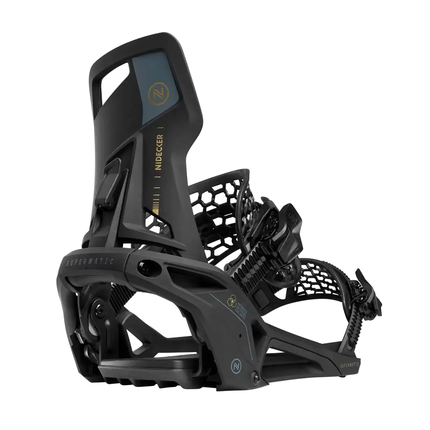 Nidecker OG SUPERMATIC Snowboard Bindings, Color: Noir, Size: S