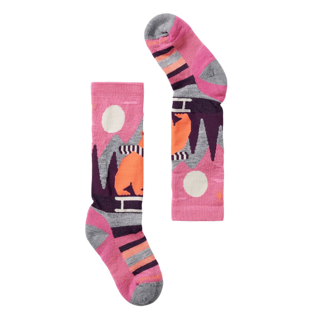 Smartwool SLEIGH BEAR Junior Light Cushion Socks, Color: Rose jardin, Size: S