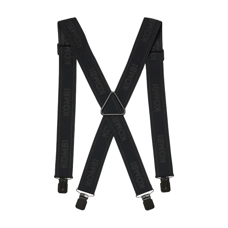 Kombi Adult Suspender Suit WIDE Black