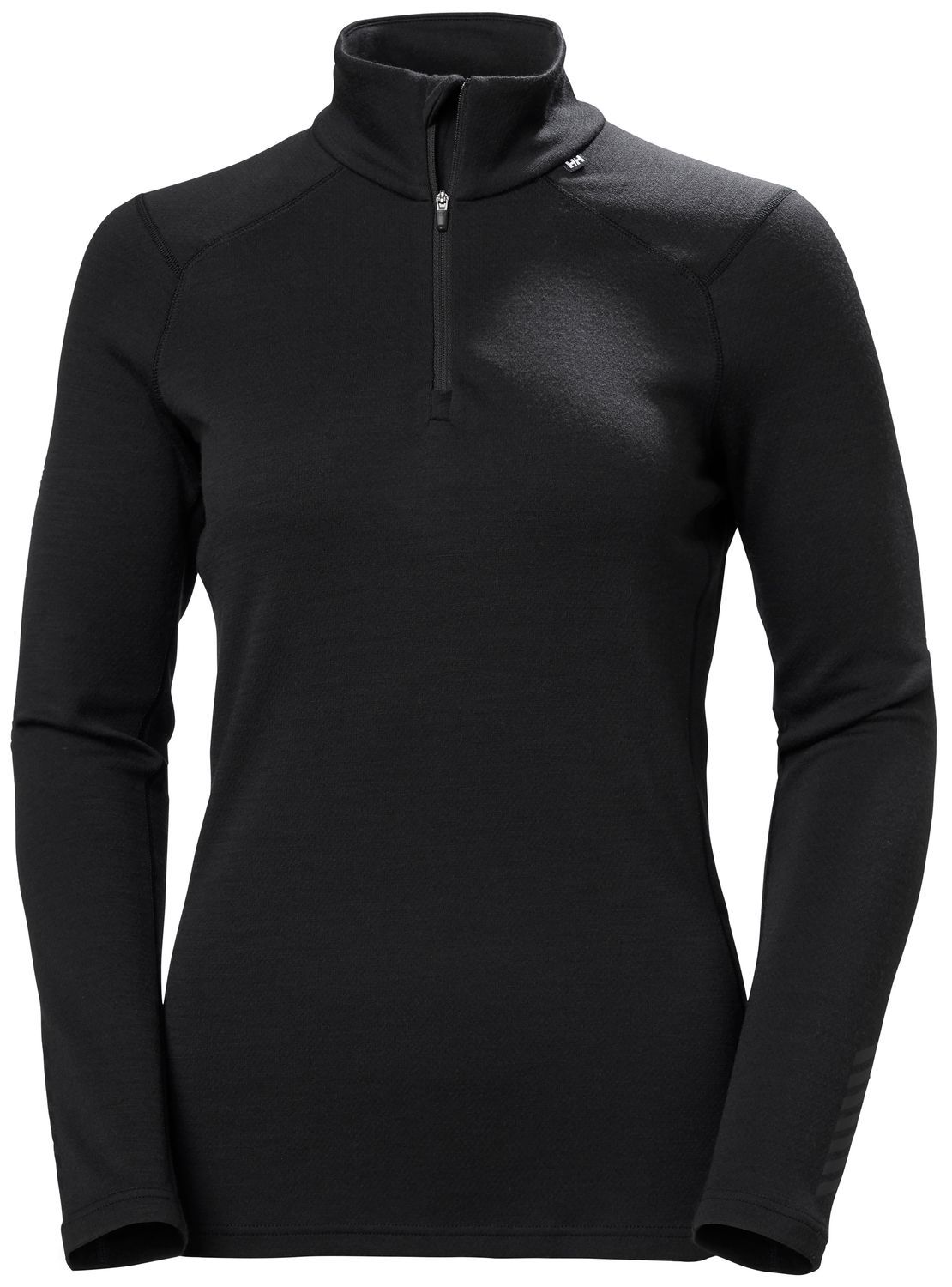 HH Women&#39;s LIFA MERINO MIDWEIGHT 1/2 Zip Base Layer, Color: Noir, Size: XS