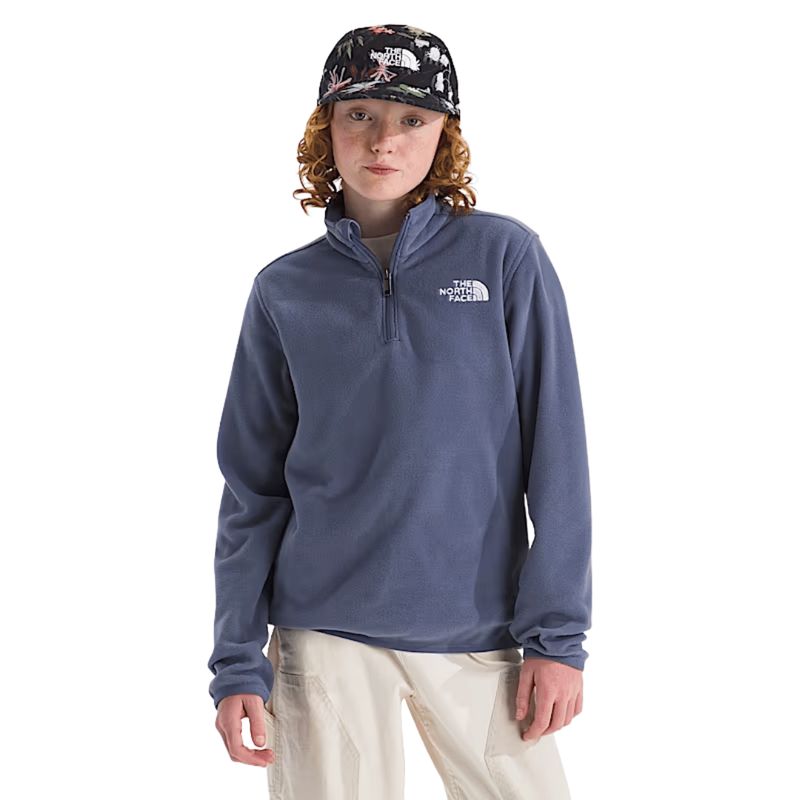 TNF TEEN GLACIER 1/4 Zip Junior Long Sleeve Sweater