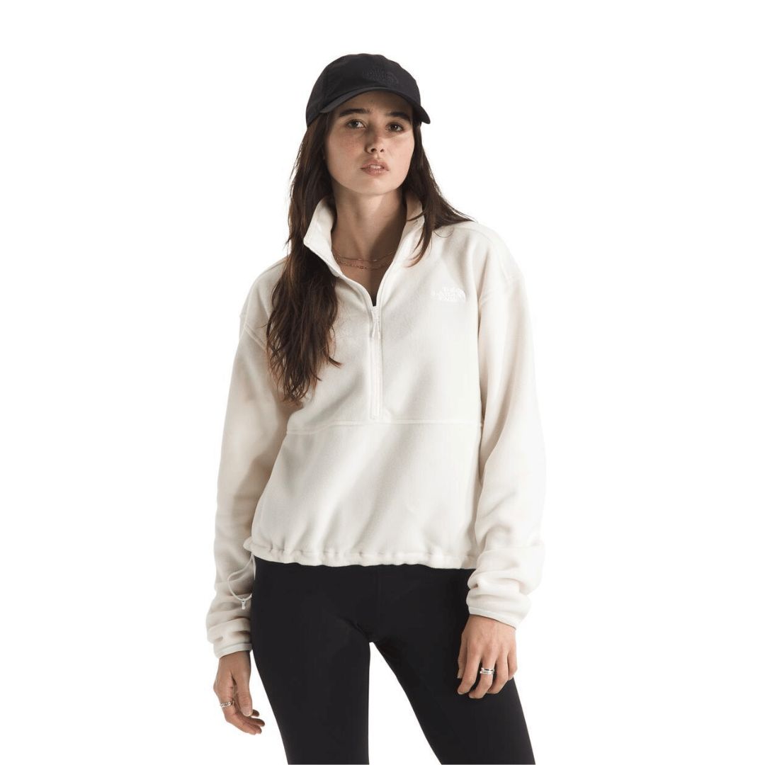TNF GLACIER 1/2 Zip Women&#39;s Long Sleeve Cropped Sweater