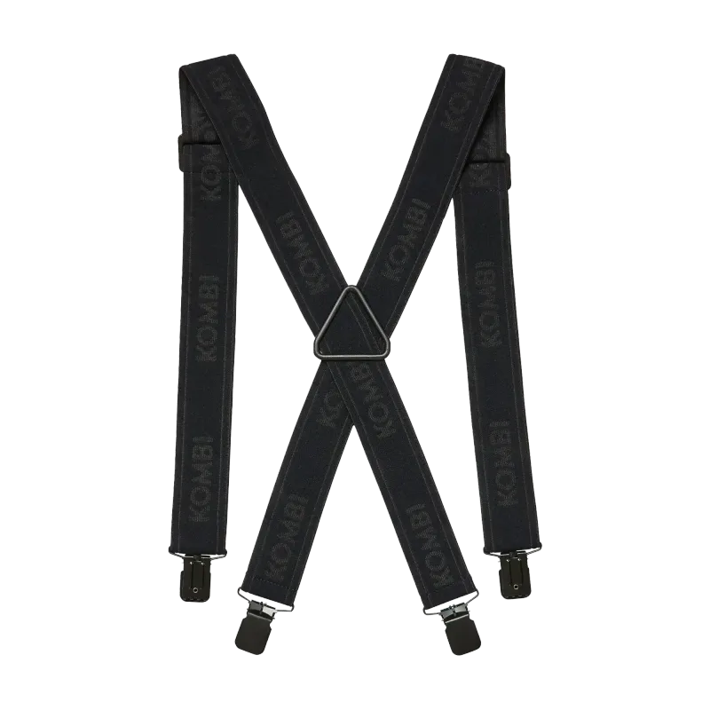 Kombi Adult Suspender Suit WIDE Black