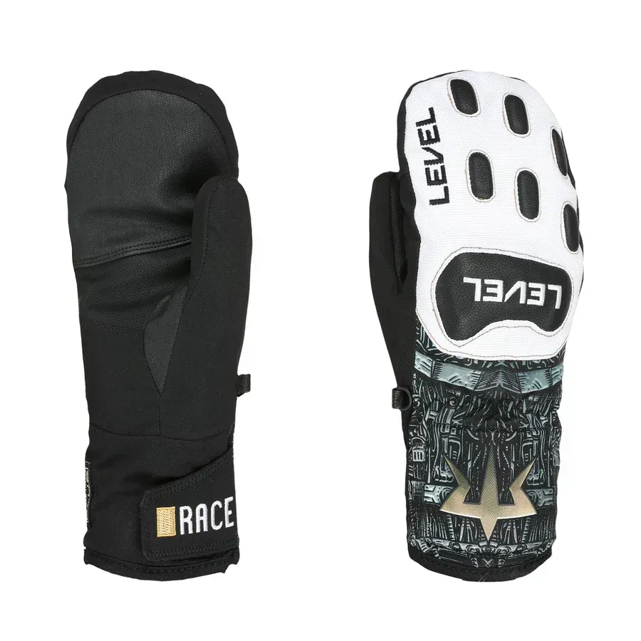 Level Junior RACE CF Mittens, Color: Blanc PK, Size: 7/XXL