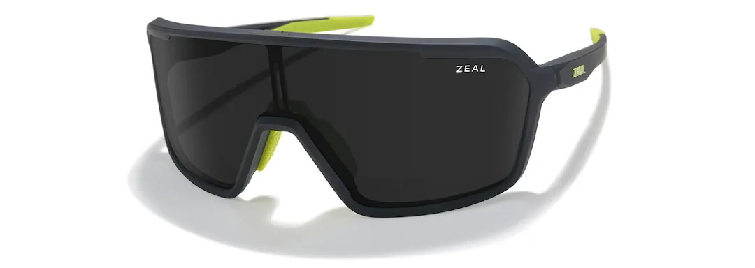 Zeal HARBINGER Sunglasses, Color: Noir Mat Éclair - Gris Foncé