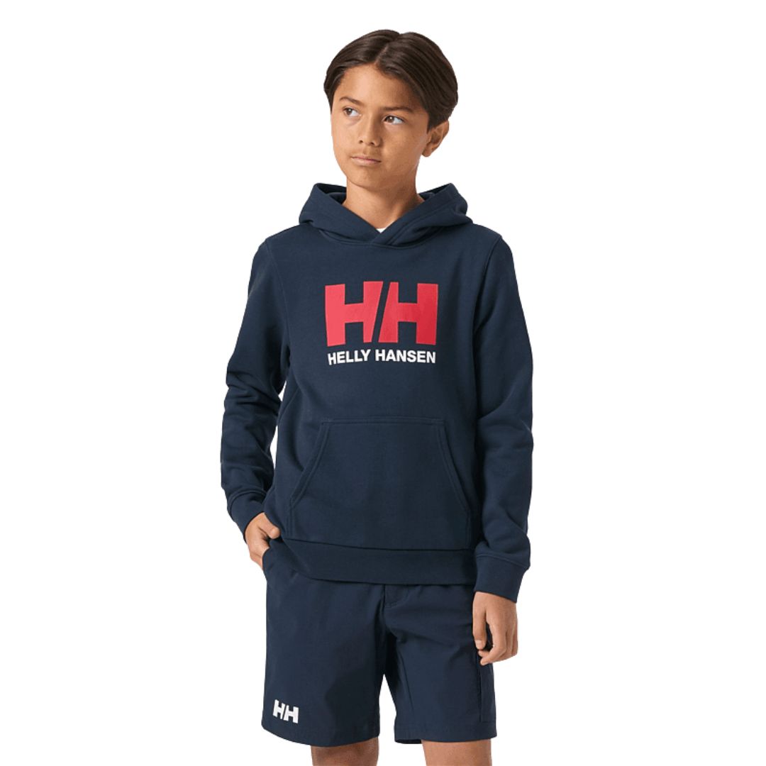 HH LOGO Junior Hoodie, Color: Bleu Marin, Size: 140cm/10ans