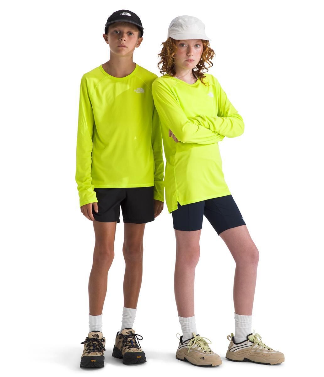 TNF TEEN SUNRISER Junior Longsleeve Shirt, Color: Lime Fizz, Size: XS