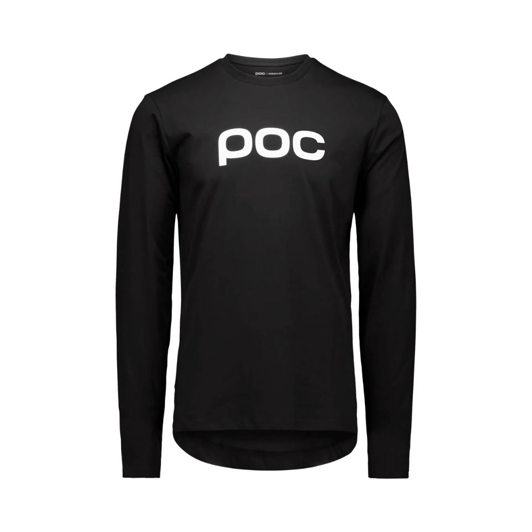 POC POC TEE Men's Longsleeve Shirt, Color: Uranium Black, Size: S