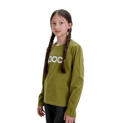 POC POC TEE Jr Longsleeve T-Shirt Olivine Green - 8/10