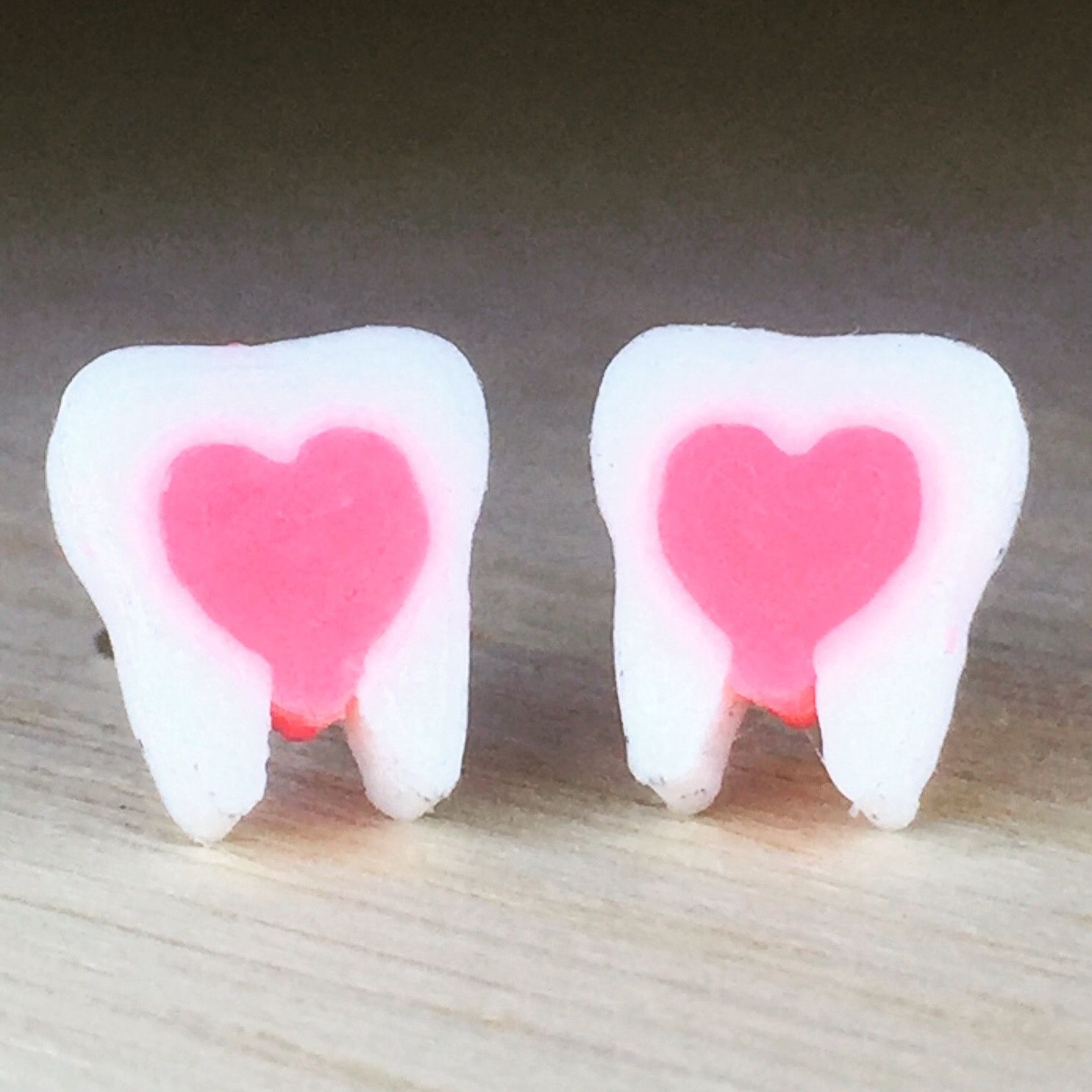 Tooth Love Earrings (3-D printed)