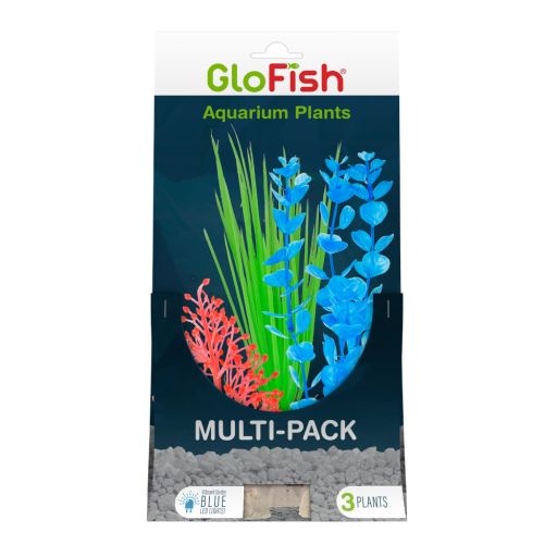 Tetra GloFish Plant Aquarium Décor  Multipack  3 Plants for Plastic Material
