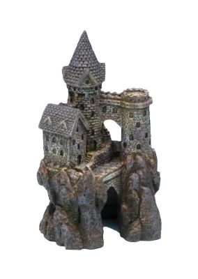 Penn-Plax Age-of-Magic Wizard’s Castle Aquarium Decoration – Small Resin