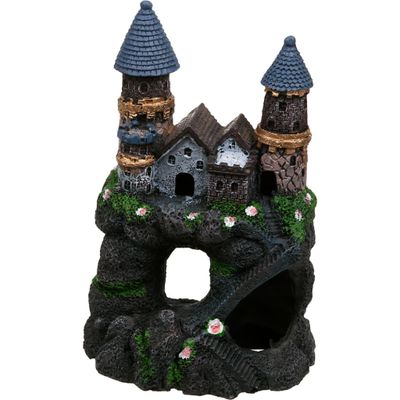 Penn-Plax Age-of-Magic Enchanted Castle Aquarium Decoration – Small Resin