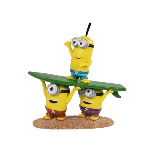 030172104299 Surfing Minions Kevin Stuart &amp; Bob Aquarium Ornament - Small