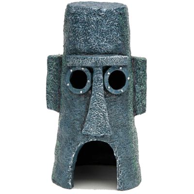 Penn-Plax SpongeBob SquarePants Aquarium Ornament – Squidward’s Easter Island Home – Medium