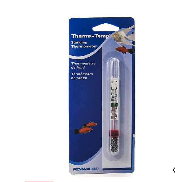 1 count Penn Plax Therma-Temp Floating Thermometer with Suction Cup