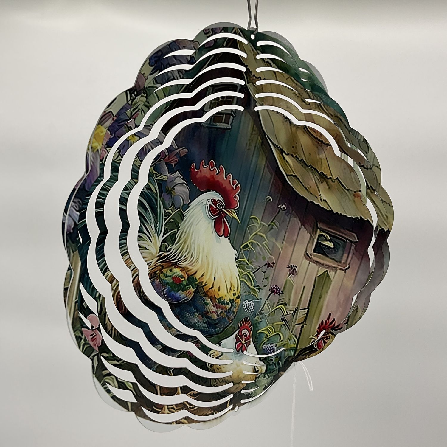 chicken scene spinner metal