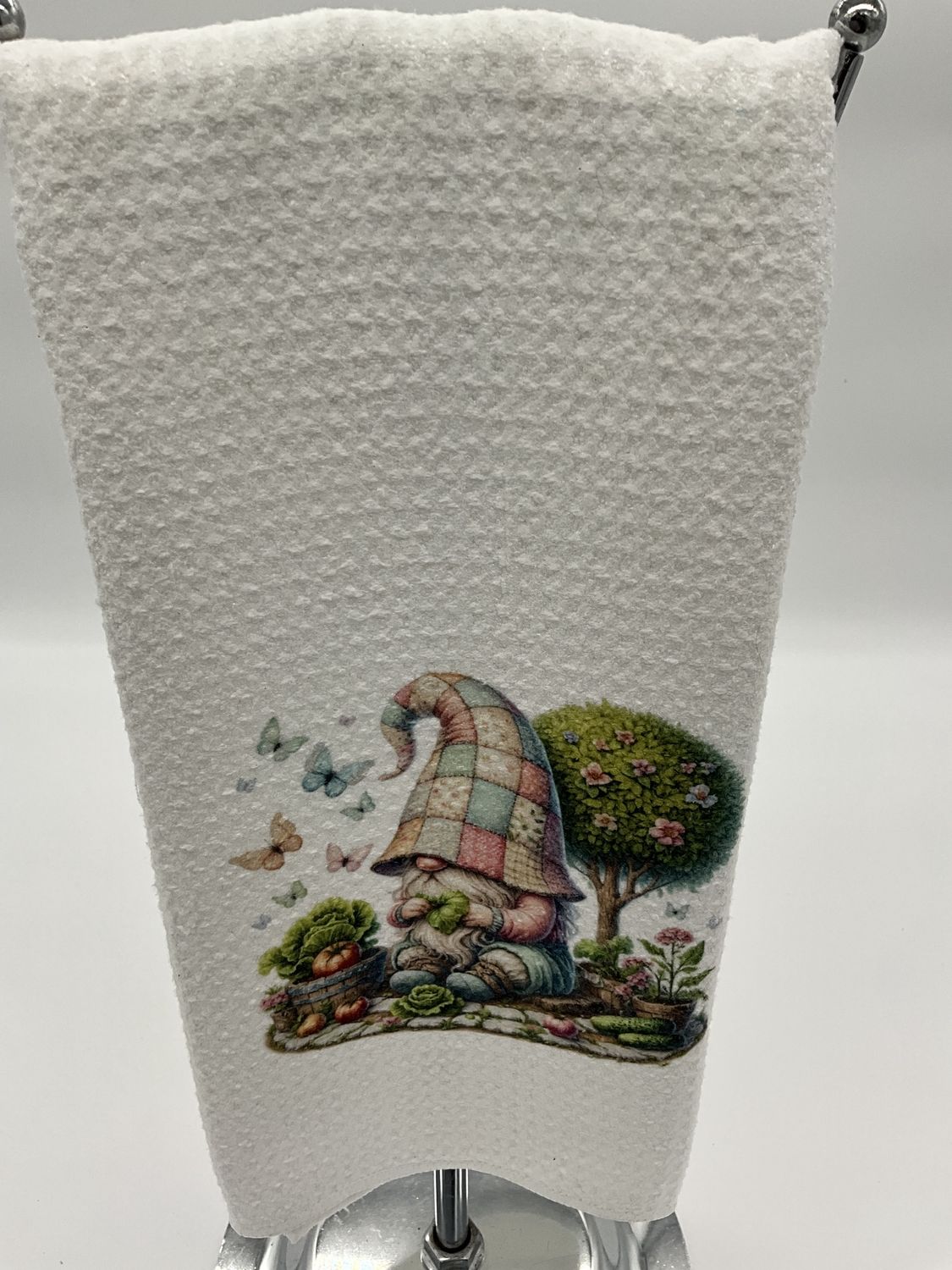 gnome towels. spring and floral