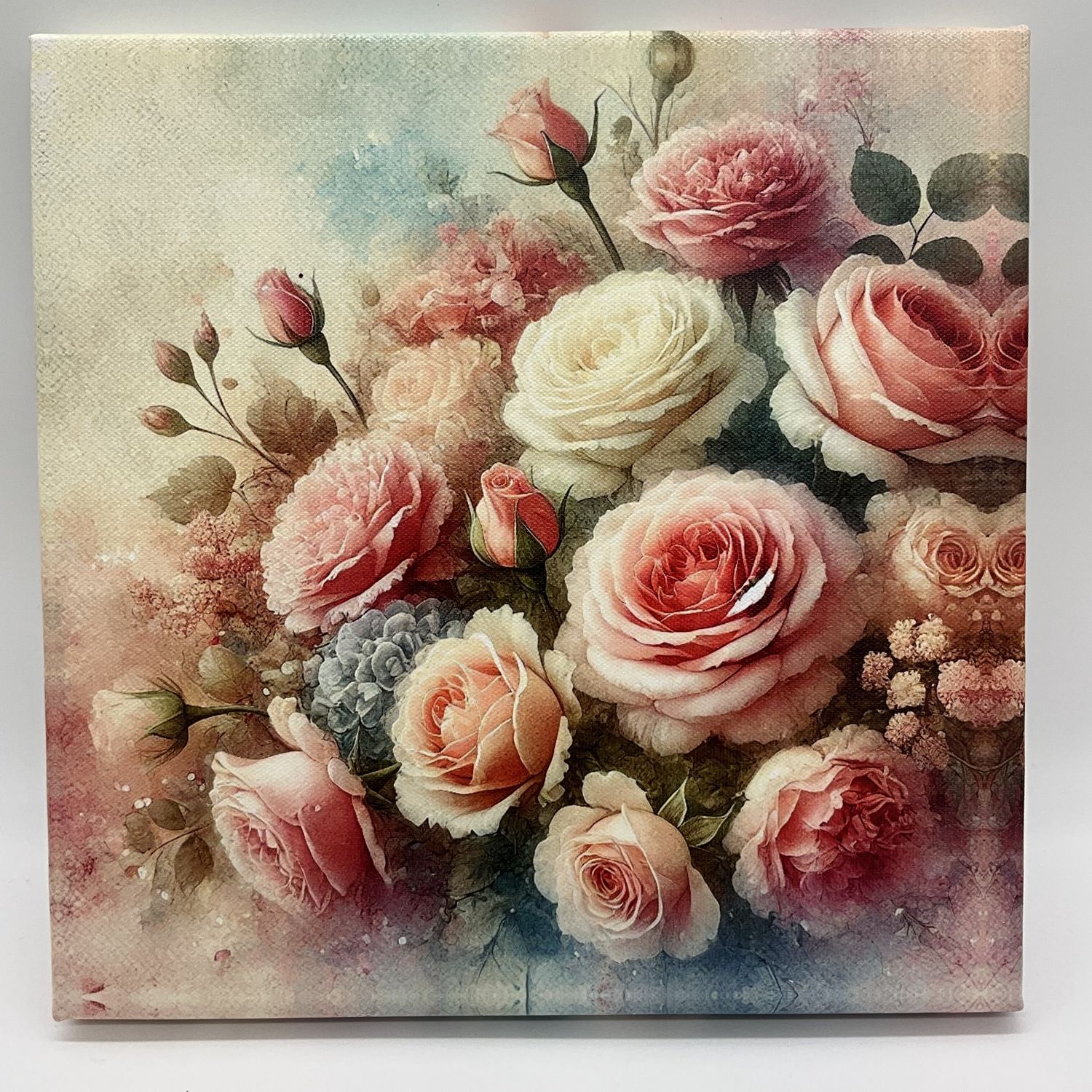 PINK ROSES CANVAS 10&quot;