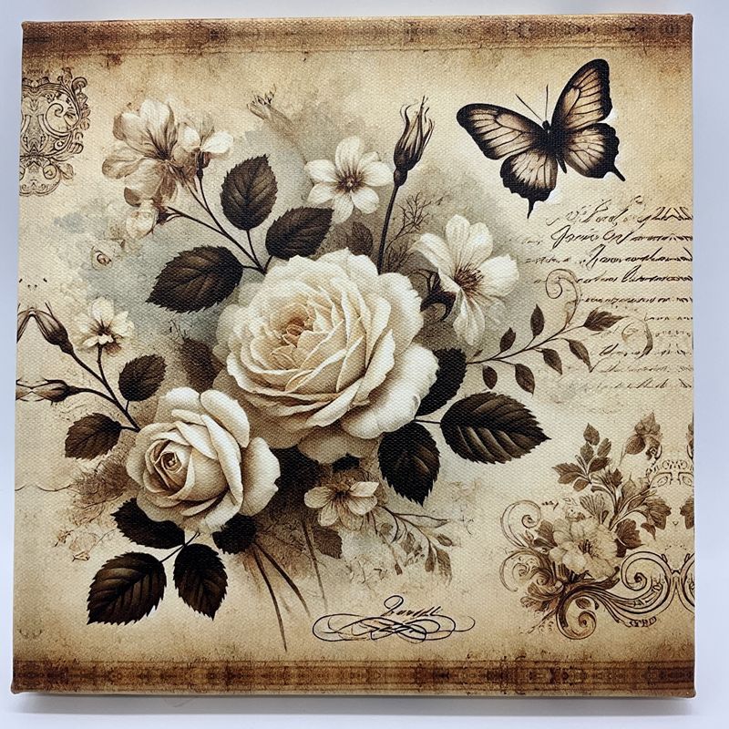 ROSES CREAM, BR, CANVAS VIC