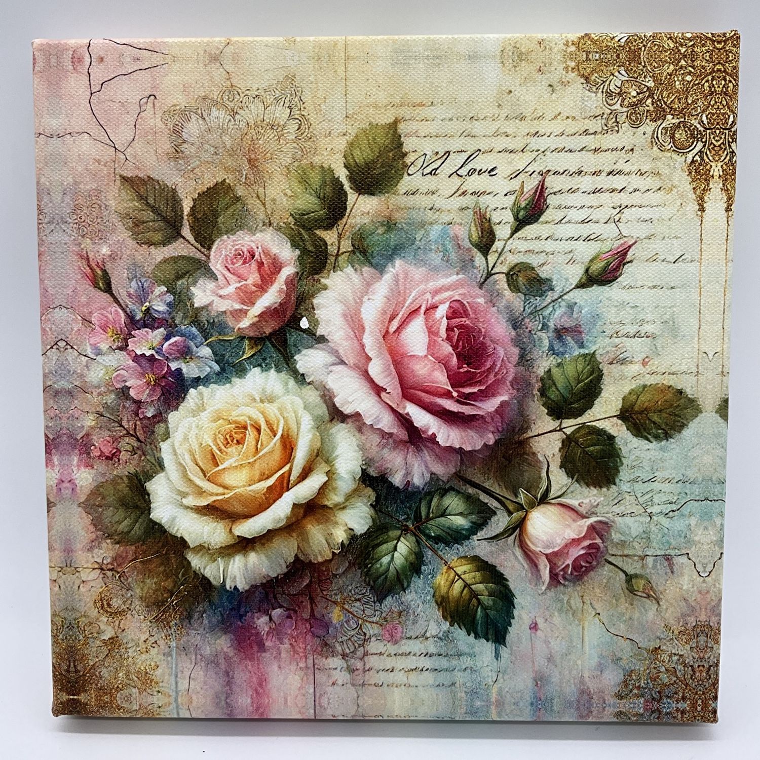MULTI COLORED ROSES CANVAS print art