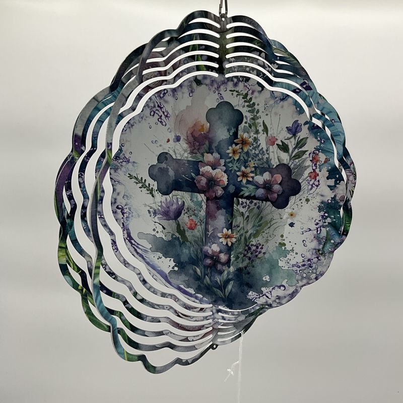 Cross and floral spinner