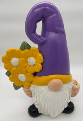 Ceramic Gnome with flowers