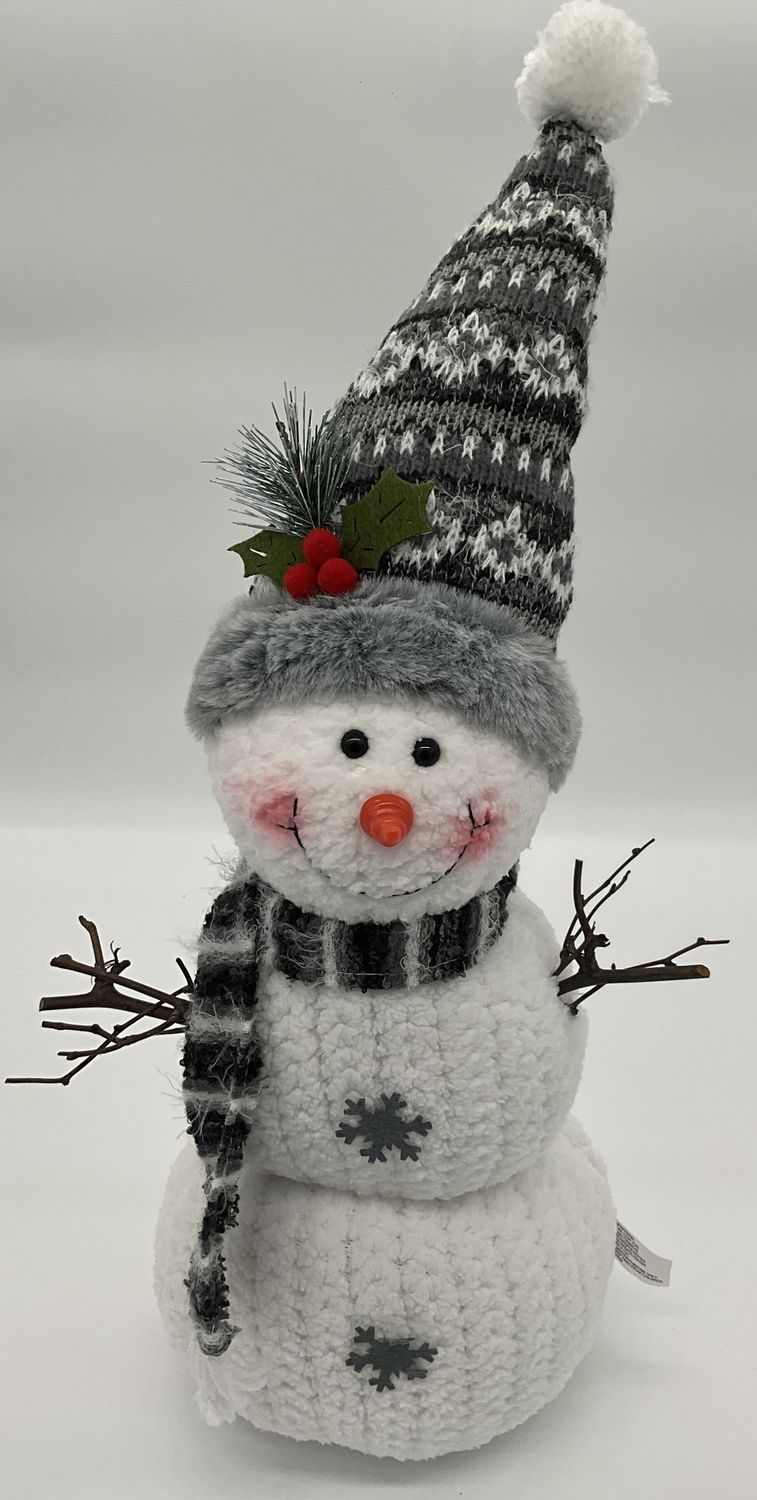 GREY SNOWMAN TALL FABIC