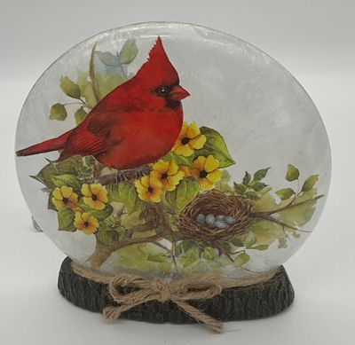 glass lighted scene vases/orb