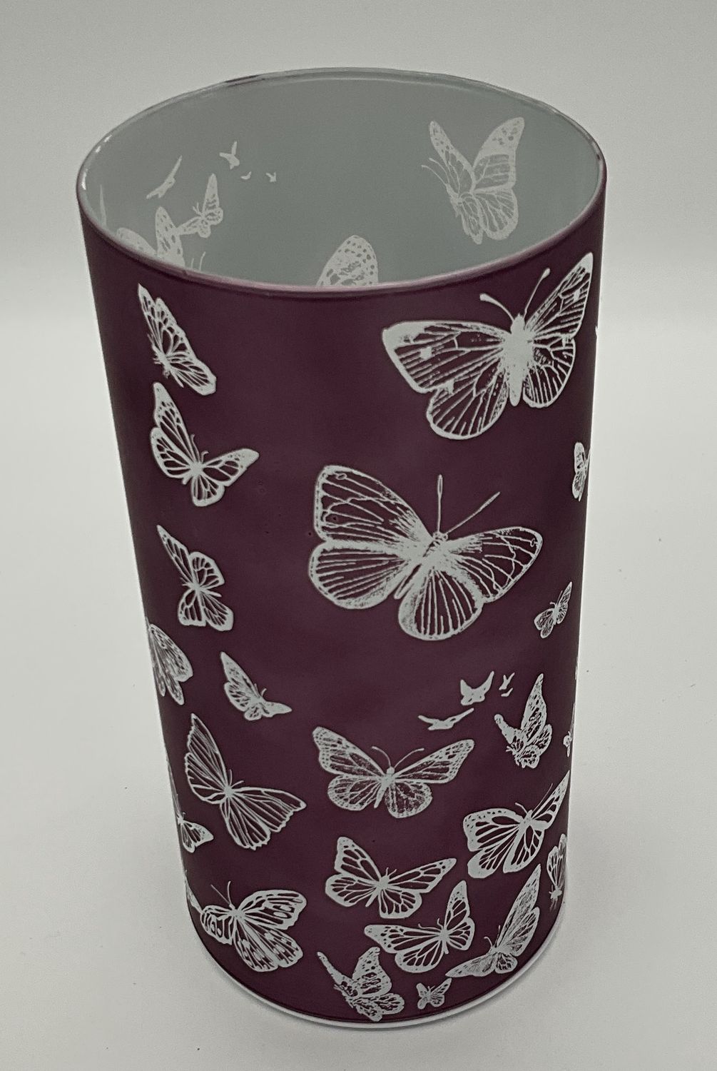 purple  light with butterfiies