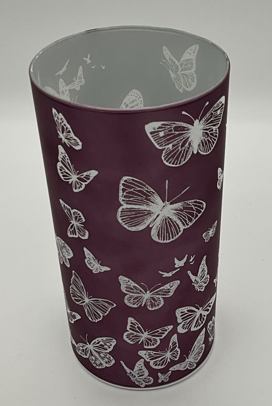 purple  light with butterfiies