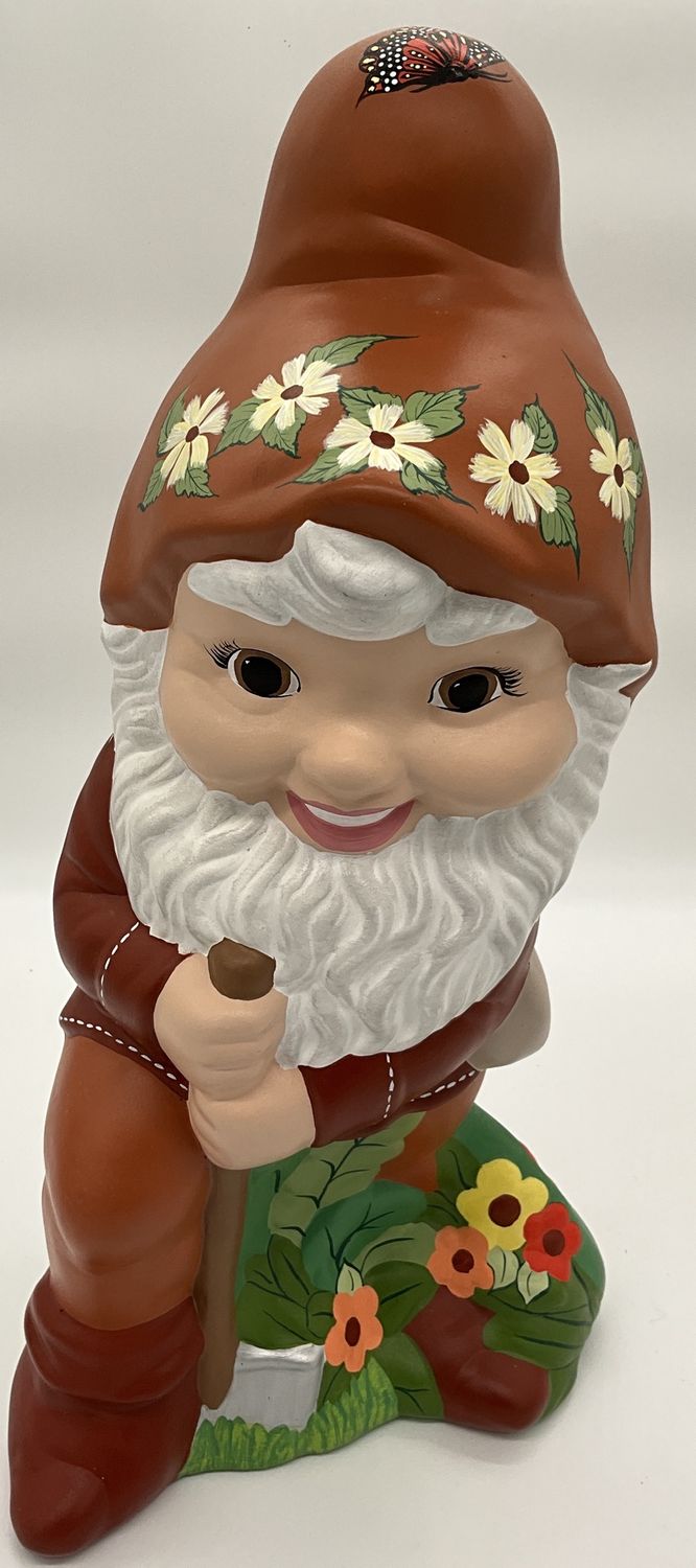 Ceramic gnome with shovel