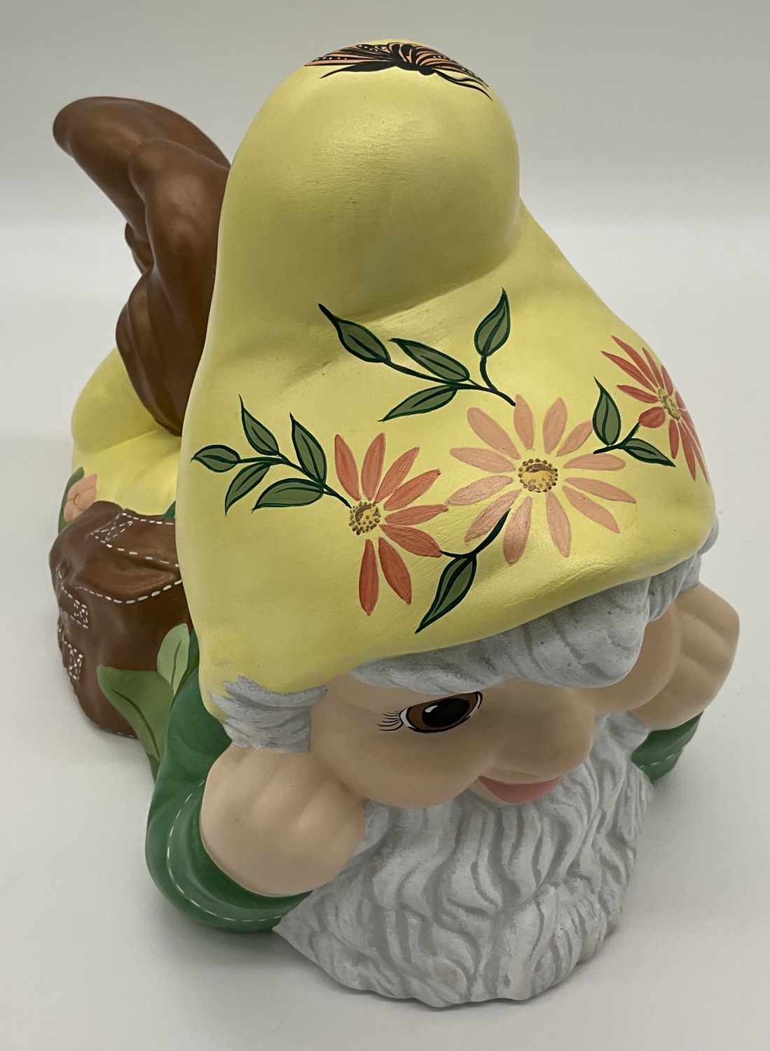 Gnome resting on his tummy