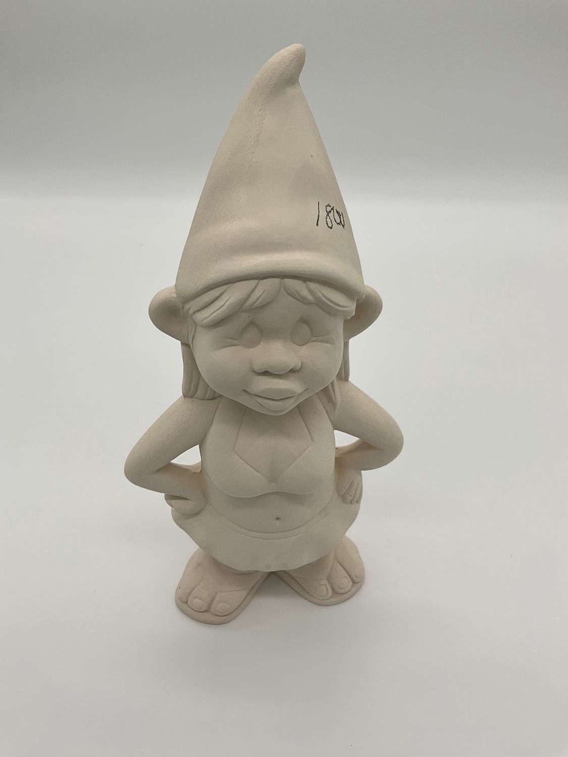 Ceramic girl gnome  to paint