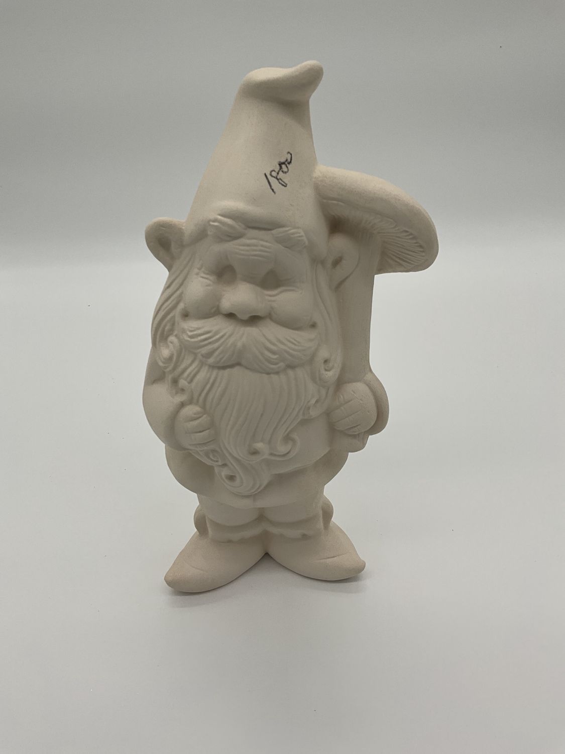 Ready to paint gnome with mushroom