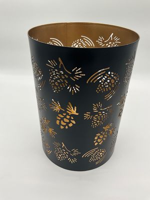 Pinecone cutout candleholder
