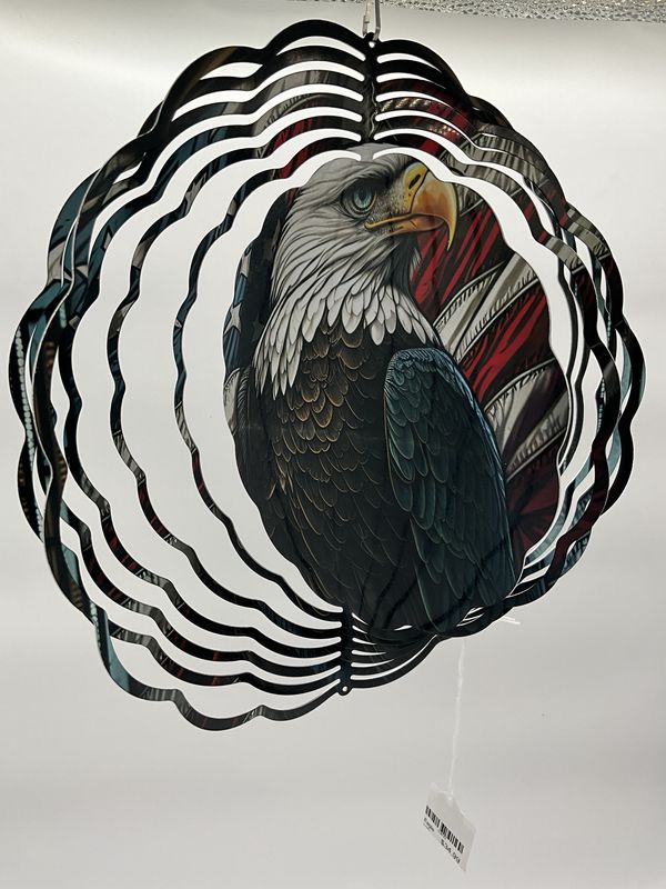 Eagle with flag spinner