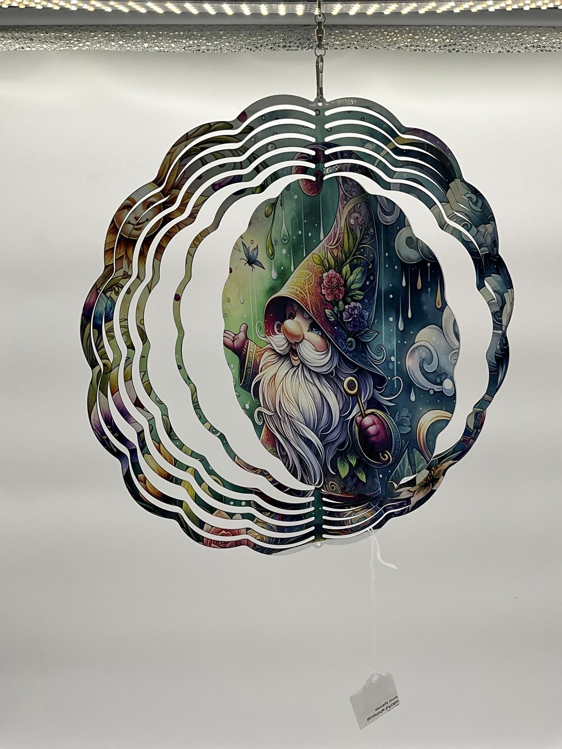 Gnome spinner colorful whimsical wind spinner