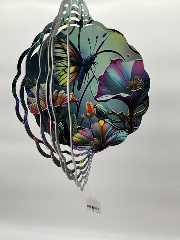 Butterfly in teals wind spinner
